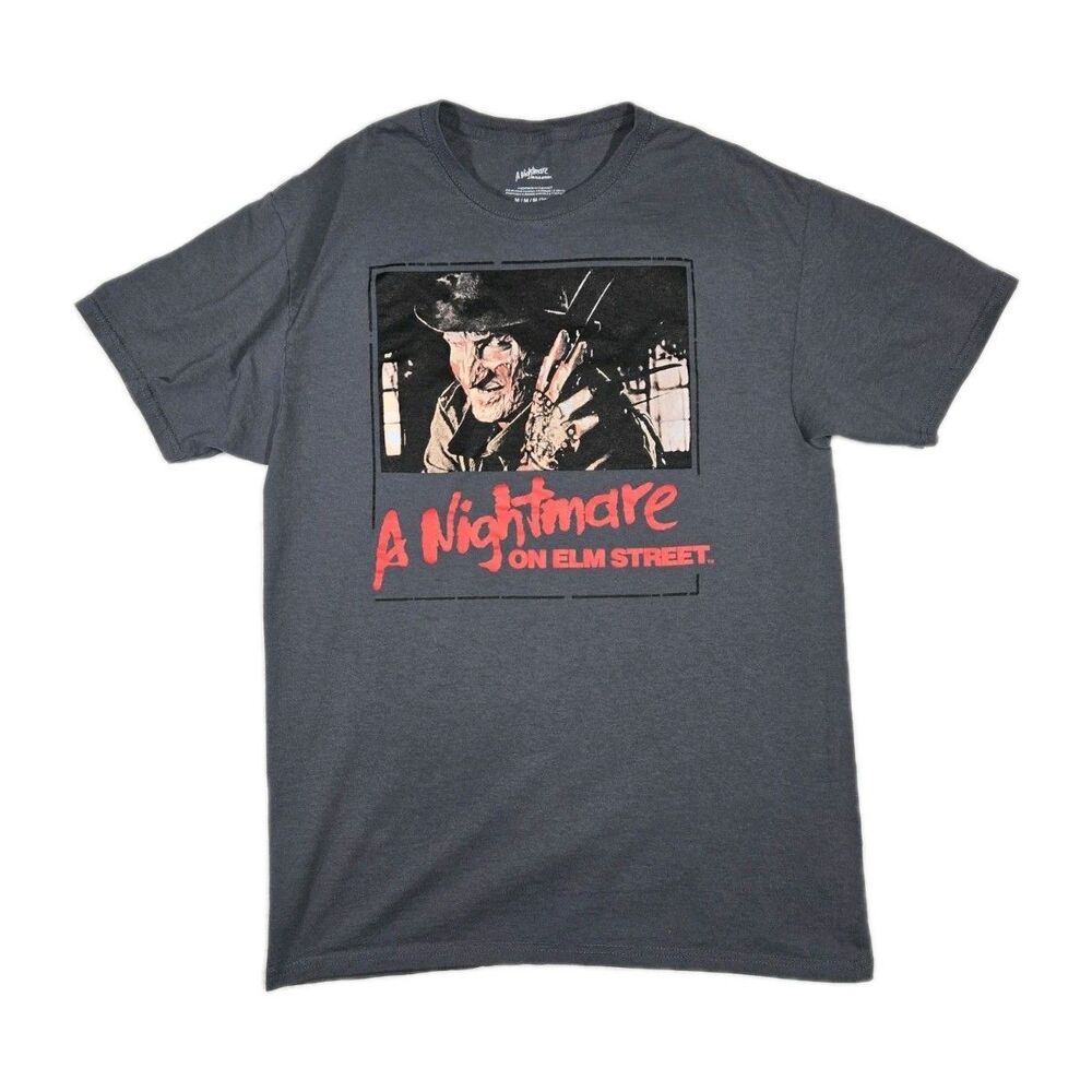 Mens A Nightmare On Elm Street Freddy Krueger Short Sleeve T Shirt Gray Medium